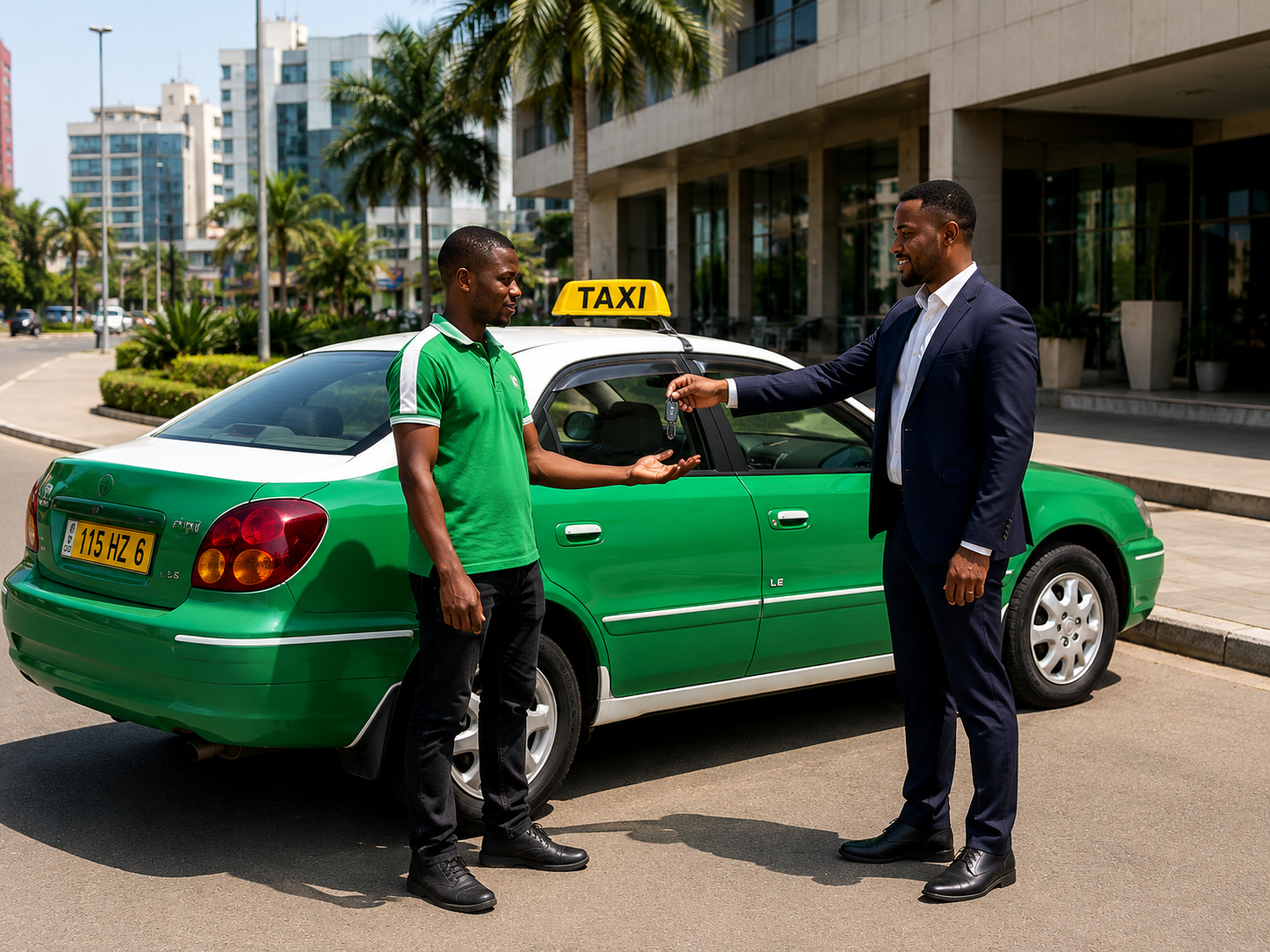 Propriétaire de taxi remet les clés à son chauffeur à Brazzaville